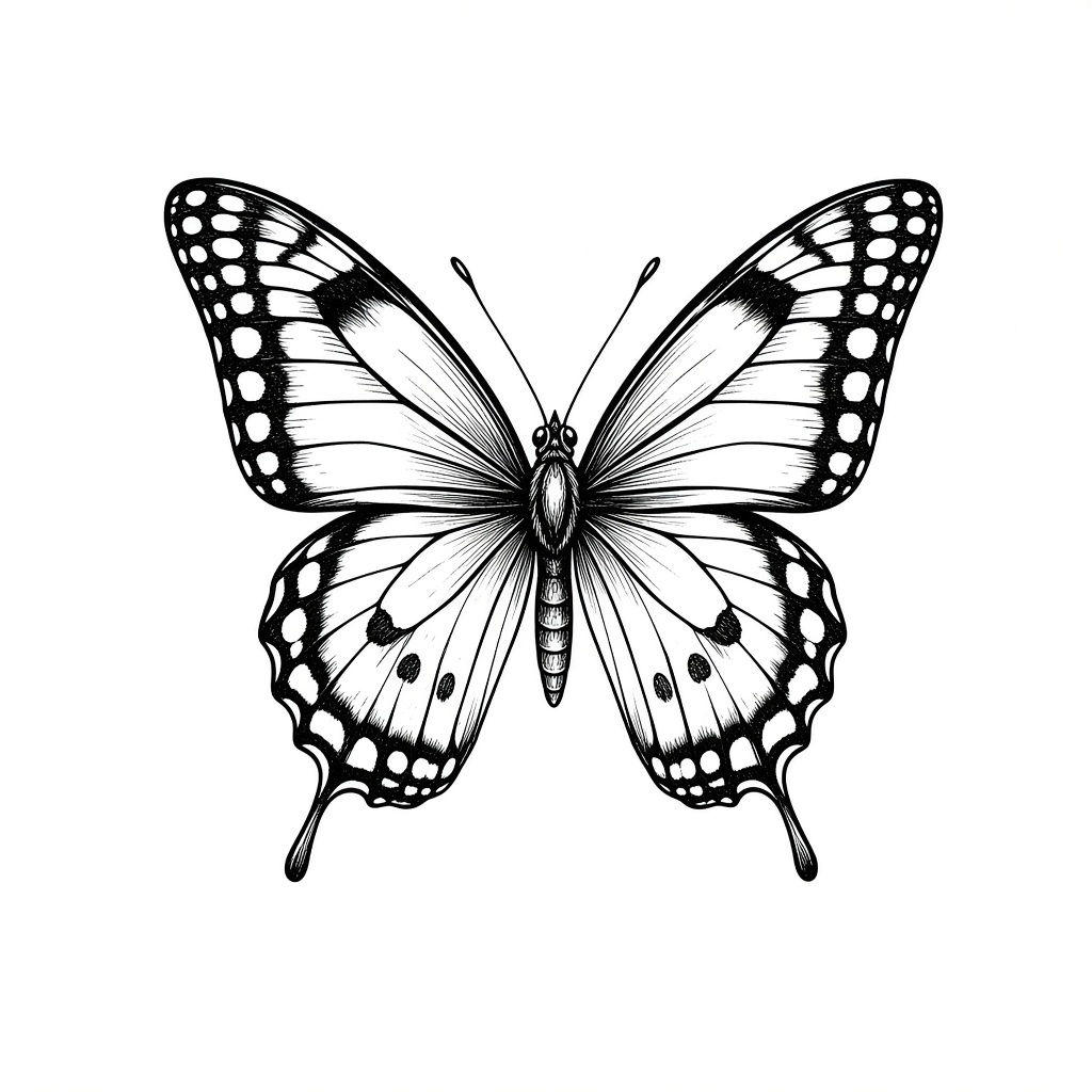 Butterfly tattoo flash
