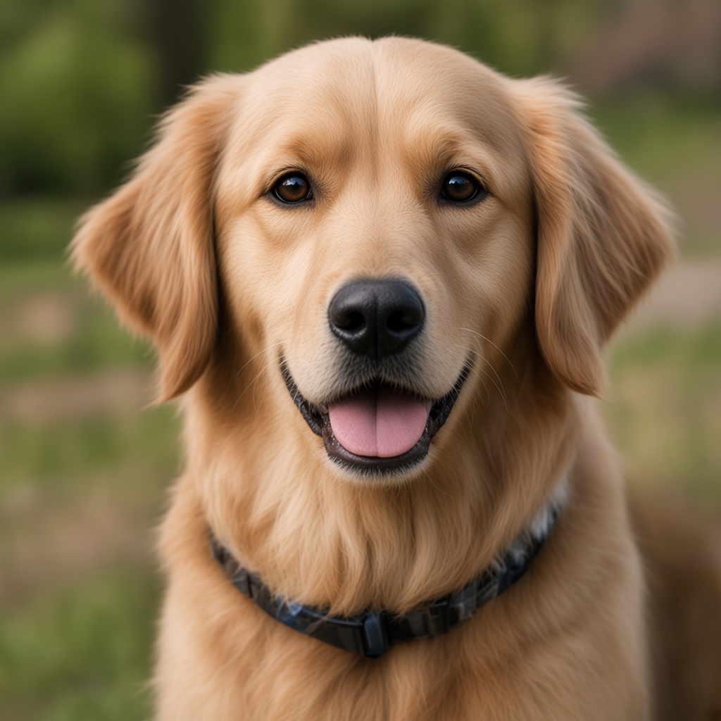 Photograph of a golden retriever
