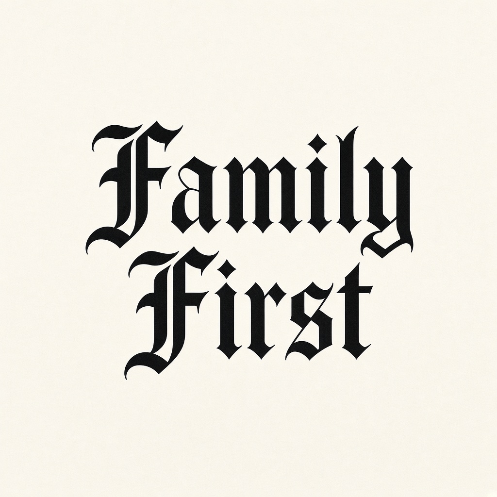 Family First blackletter