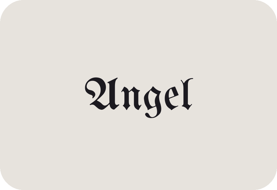 Angel lettering