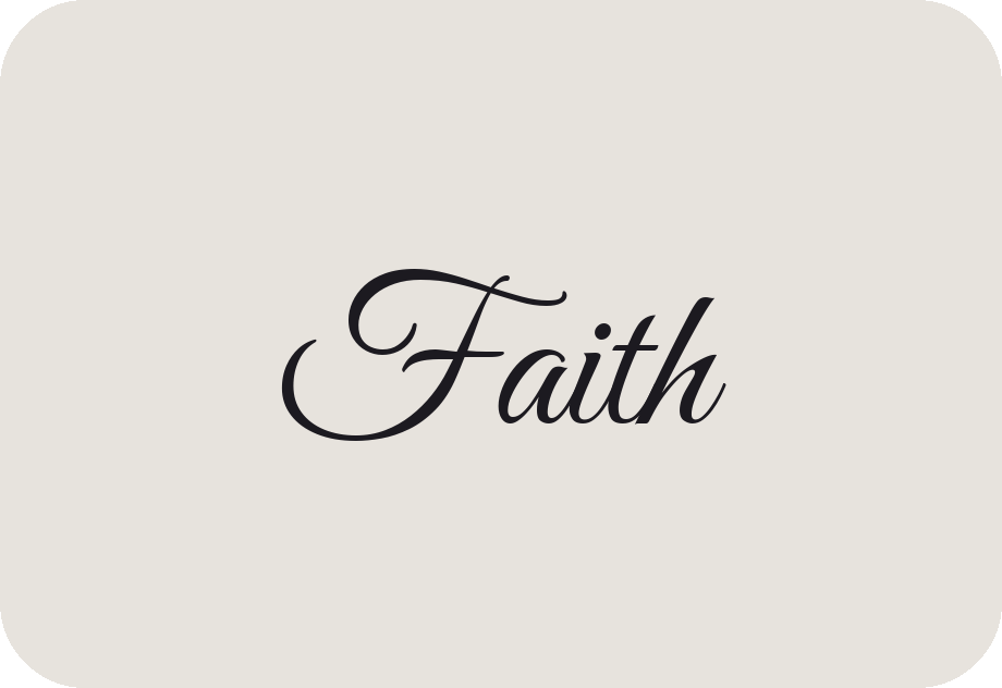 Faith lettering