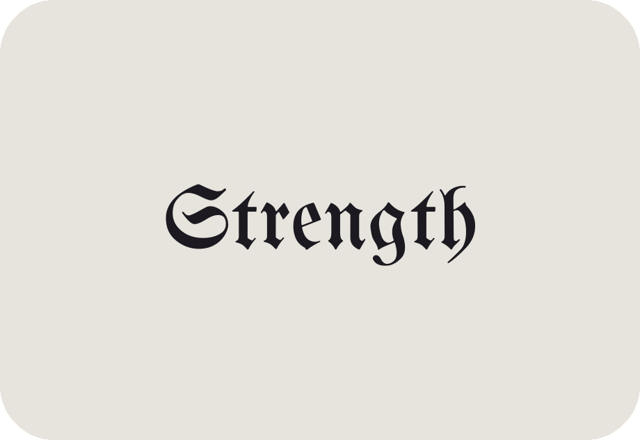 Strength lettering