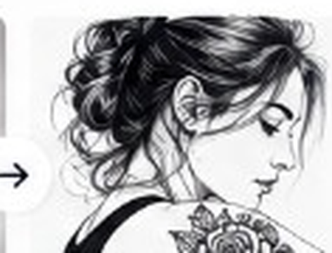Stencil linework from the portrait